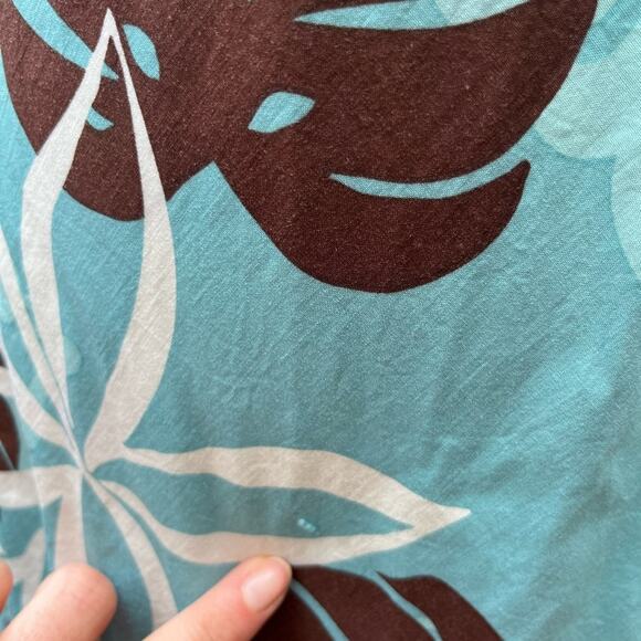 Vtg 90s Hawaiian Rayon Tropical Palm Resort Shift Dress Size Large Island Beach - Picture 6 of 6